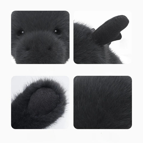 Dragon Cub Black Plush Toy Adorable Soft Toy Soothing Sleep Pillow Doll Birthday Gift